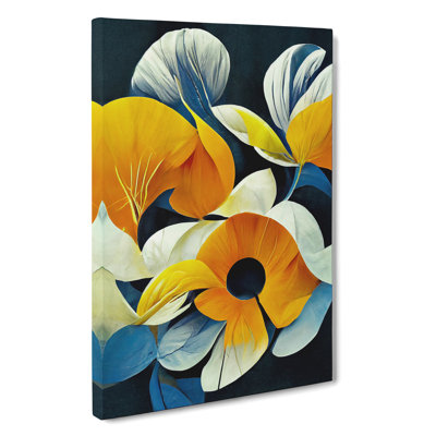 Floral Abstract Art No.3 - Wrapped Canvas Print