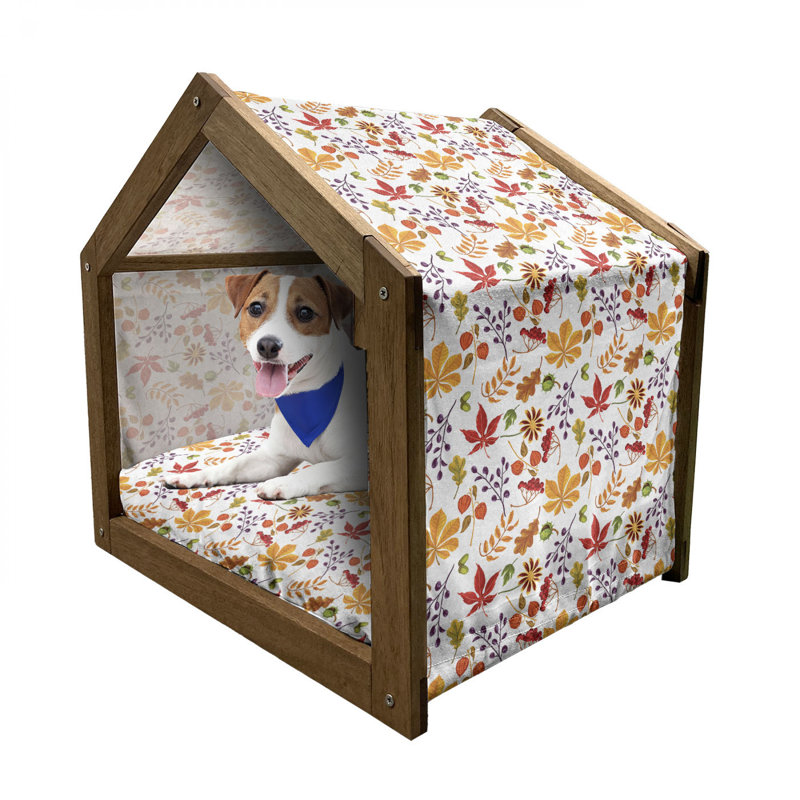 Niche pour chien en bois orange, H 22,44 po x l 23,62 po x P 17,72 po