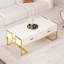 Table basse moderne moderne avec 4 tiroirs et base dorée, ajoutant luxe et fonctionnalité aux espaces contemporains-518126966