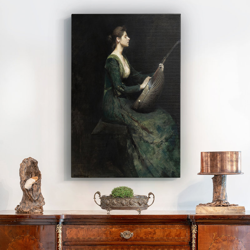 Portrait rétro - reproduction sur toile tendue, H 37 po x l 25 po