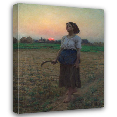 "The Song of the Lark" by  Jules Breton - Gallery Wrap Canvas Wall Art