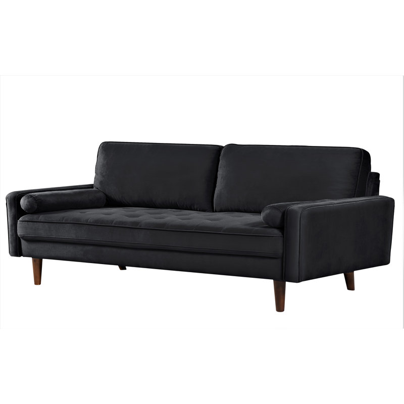 Causeuse Gerise, 100 % polyester noir, H 33 po x l 70 po x P 31 po