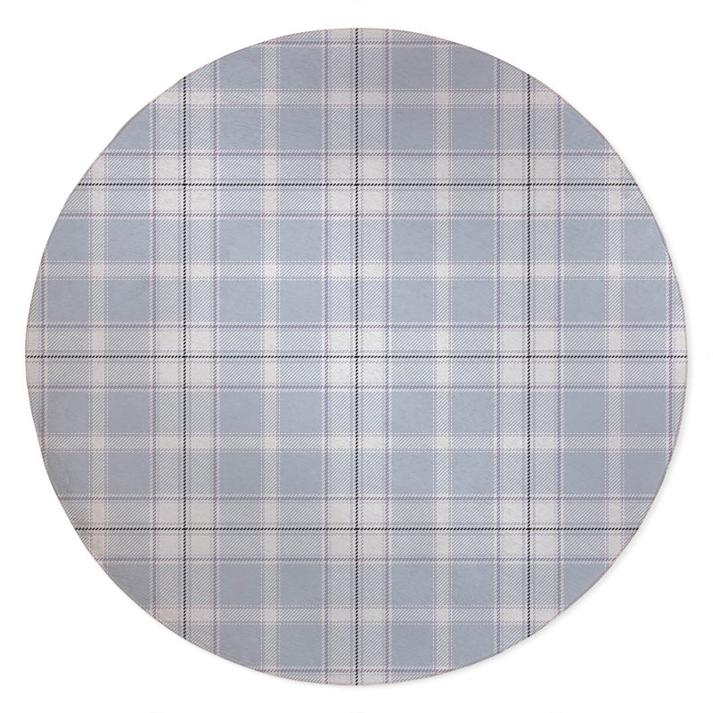 Billy Tartan Non-Slip Outdoor Rug, Round 5'