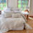 Linen Duvet Cover with Coconut Button Closure-110427313-112618432