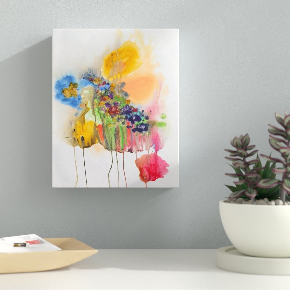 Wrought Studio™ Makris Watercolor Summer Garden Painting Print on ...