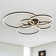 Jadiamond 6-Light 47.2 inch Modern Flush Mount Large Circle Ceiling Fixture with Remote Control