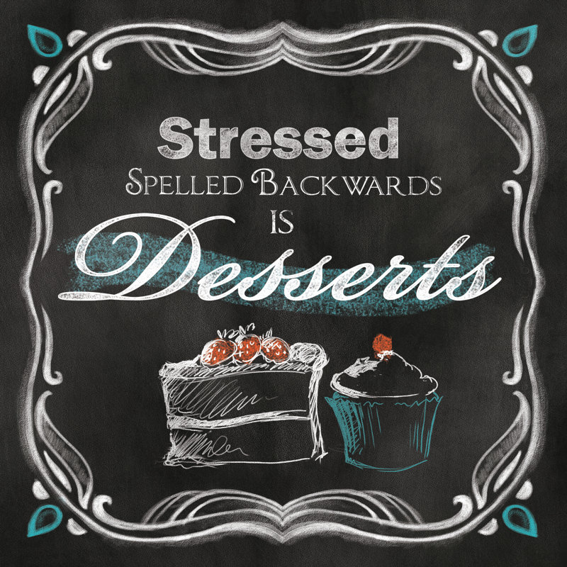 Stressed For Desserts - Wrapped Canvas Print, 76cm H x 76cm W x 3.8cm D