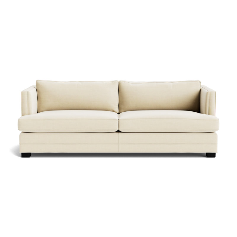Keaton No Nail 94 Sofa, Performance Linen - Cream, Black