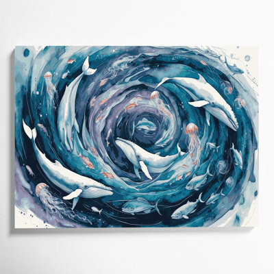 Art nautique sur toile bleu marine