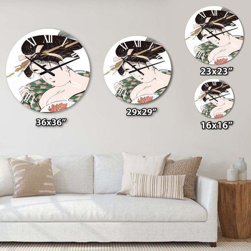 Horloge murale japonaise Mid-Century, Petit