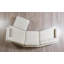 Dilan Ivory Linen 3-Piece Curved 126" Sectional with Ottoman