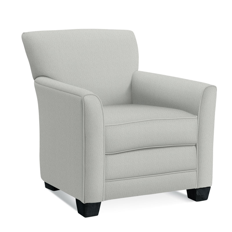 Fauteuil Buckley, Finition noire, Rayures bleues / beiges 0209-61