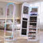 Armoire pour bijoux pivotante à 360 ° avec miroir lumineux RVB-133664090