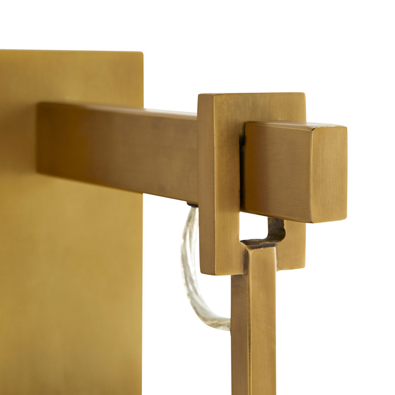 1 - Light Dimmable Armed Sconce, Antique Brass