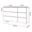 138 cm W Chest of 6 Drawers