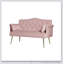 Canapé 2 places chic en velours rose avec un design capitonné pour des espaces de vie modernes et élégants-188202673