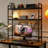 Computer Desktop Bookcase 2 Layers 37.5 Inch With Adjustable Shelf Display Rack Black