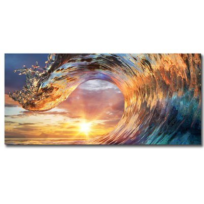 Coucher de soleil sur la mer - reproduction de photo