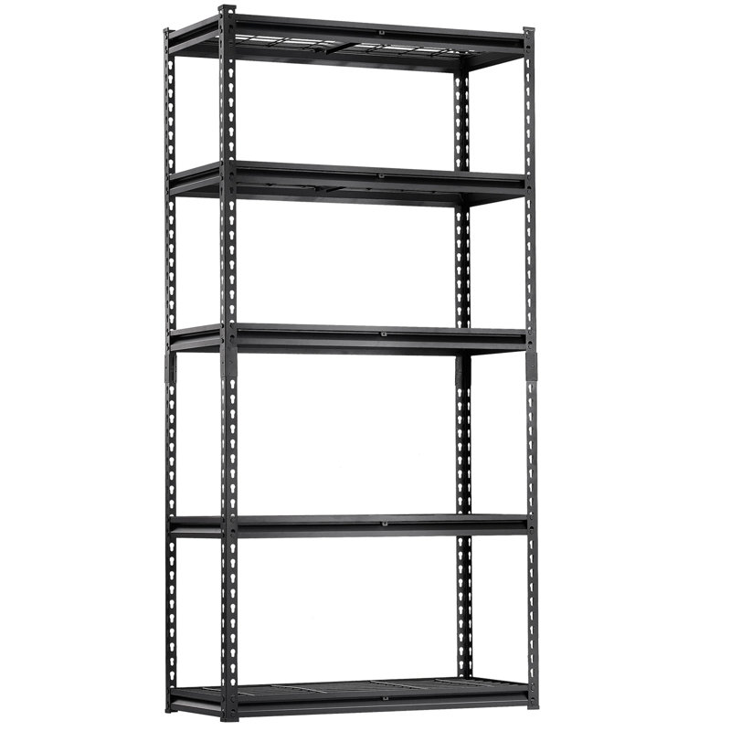 Tablettes de rangement Étagères de garage robustes réglables à 5 niveaux 2000 lb, H 3,74 po x l 17,72 po x P 39,37 po