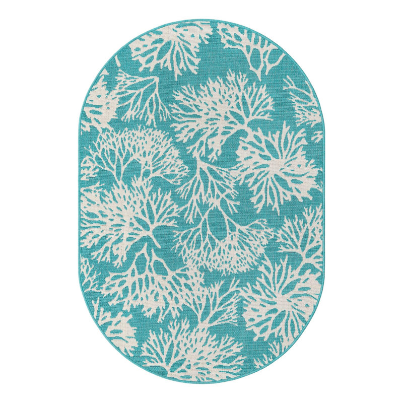 Tapis d'extérieur intérieur / extérieur Coastal, Ovale 4 pi 1 po x 6 pi 1 po