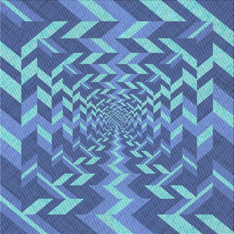 Abstract Indoor Rug, Square 7'