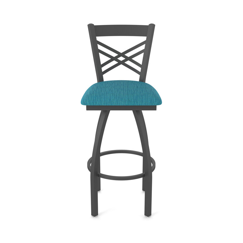 Tabouret pivotant 820 Catalina, Étain, Tabouret de bar (siège d'une hauteur de 30 po), Tissu - marée graphique