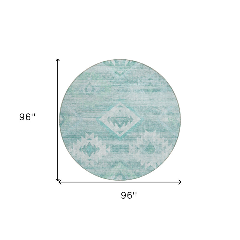 Tapis rond ivoire rond 8 pi Southwestern