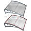 Auvent de porte / fenêtre en polycarbonate gris l 38,4 "x P 47,2"