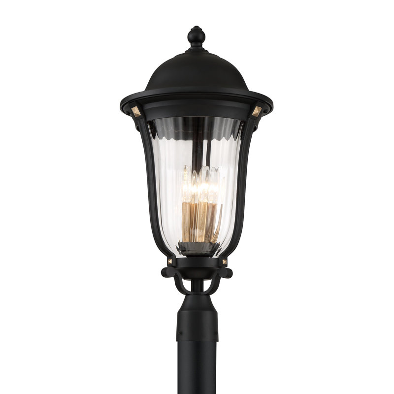 Tête de lanterne câblée Demyra Sand Coal / Vermeil Gold 1 lumière 25,13 po