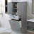 Grey Bathroom Cabinet With 2 Laundry Bags, & Painted, Adjustable Shelf, Tipping, Doors And Drawer For Home Use Storage Grey, House-1020617378
