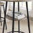 Round Bar Stool Set With Shelves, Stool With Backrest Rustic Brown, 23.6'' Dia X 35.4'' H-1101145018