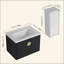 Meuble-lavabo mural 28 po avec lavabo en céramique et armoire latérale 28 po, portes à fermeture en douceur-724340071
