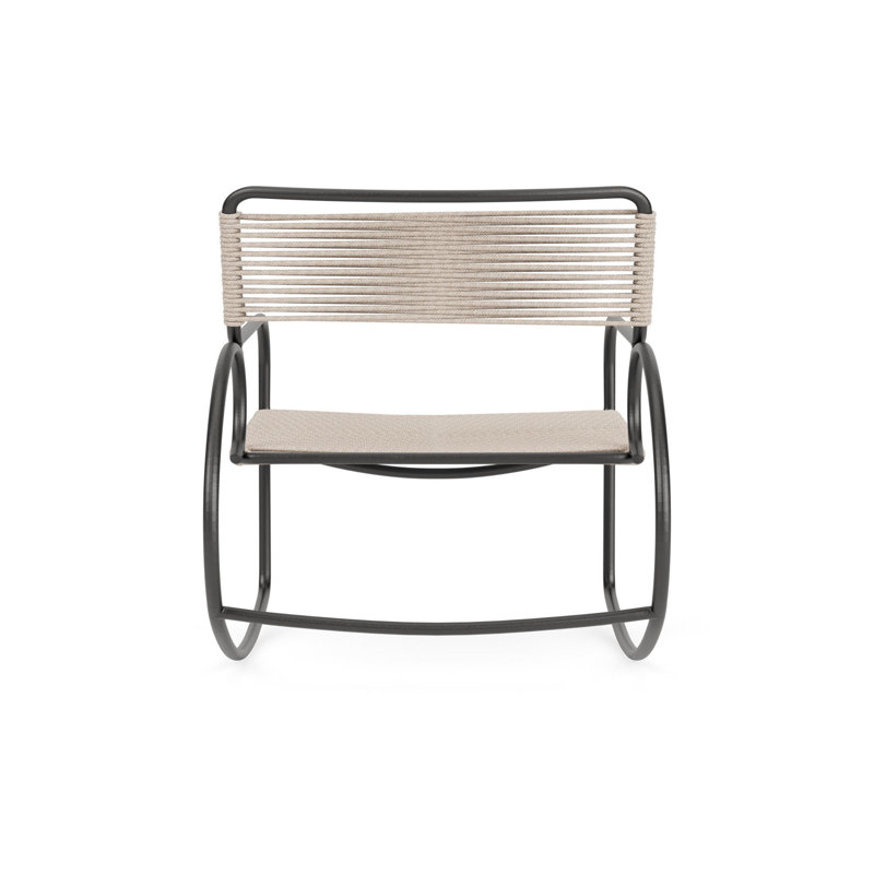 Walter Lamb Outdoor Rocker Chair, Dove/Beige