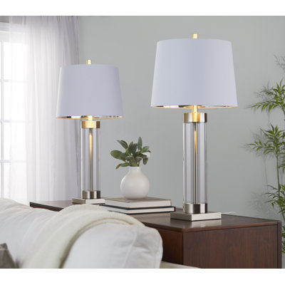 Ensemble de 2 lampes de table en verre Glacier