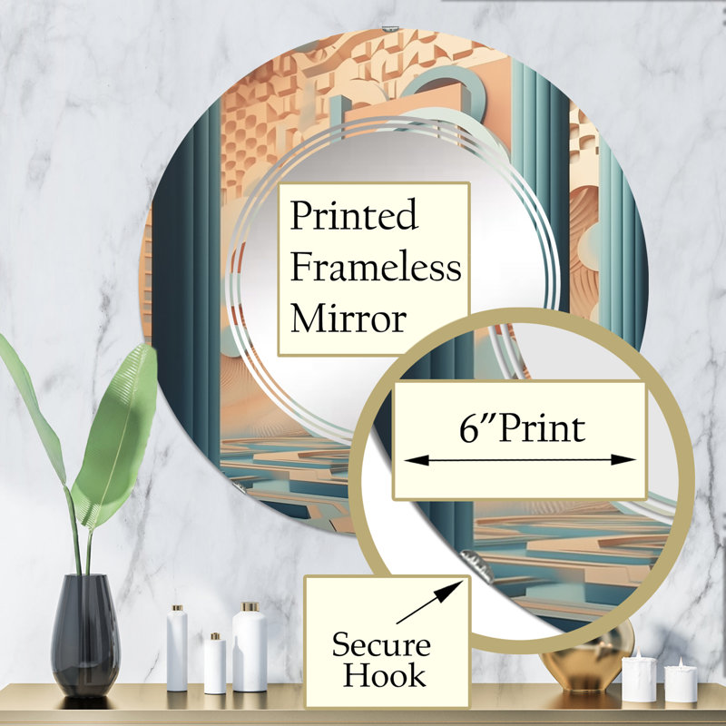 Goslee - Miroir mural moderne rond, 32 po x 32 po