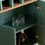Armoire bar 71 po autoportante arquée avec support à vin amovible et tablettes réglables-1361001663