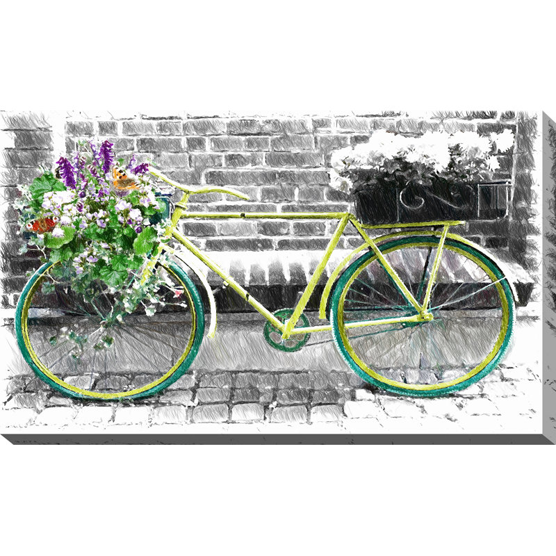 « rétro bike », impression sur toile tendue, H 28 po x l 48 po x P 1,5 po