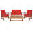 Calhoun Acacia 4 - Person Patio Conversation Set with Cushions-652725538