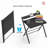 Folding Desk No Assembly Required Small Size, 2-Tier Foldable Computer Desk with Shelf for Home Office, Space Saving Portable Laptop Study Foldable Table for Small Spaces-111220106