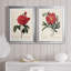 «Red Botanical III», ensemble de 2 reproductions d'art sur toile encadrées-61455407-61455415