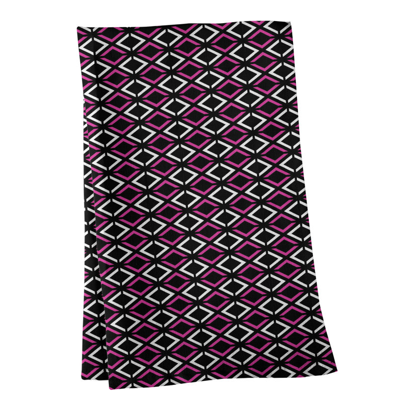 Torchon classique à losanges Miryn, Polyester sergé, Rose