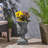 Magnesium Oxide Garden Urn Planter - Antique Gray, 11.86"X11.86"X19.77", For All Weather Conditions, Indoor & Outdoor, Suits Different Plant Types Flowers, Herbs, Succulents, Veggies Gray 11.86 In. X