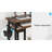 28"-39.3" Height Adjustable,Rolling C-Shaped Side Table with Keyboard Tray-1876622989