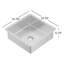 Lavabo de salle de bain carré encastrable en acier inoxydable 15,75 po Karran Cinox-95277354