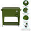 Chariot à glaçons à roulettes de 80 pintes, refroidisseur de boissons extérieur portable avec ouvre-bouteille et collecteur de bouchons et tablette de rangement pour les soirées de patio et les activités de barbecue et de plage