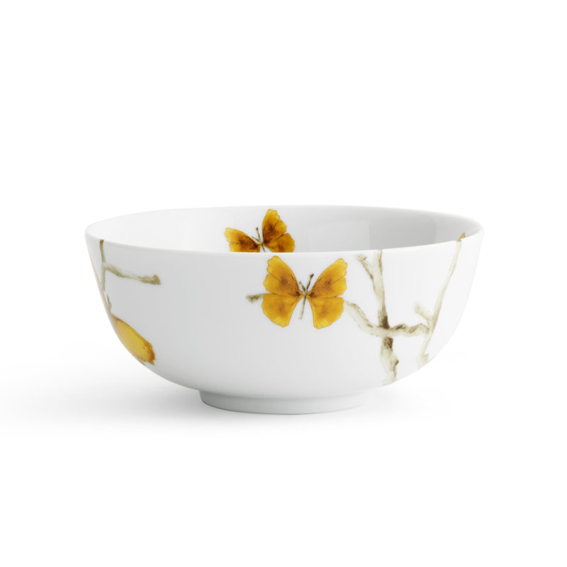 Butterfly Ginkgo Handmade Porcelain Dining Bowl