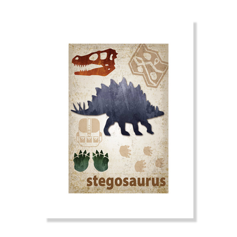 Décalcomanie murale Dinosaures-02 ', H 16 po x l 12 po x P 1 po, Papier