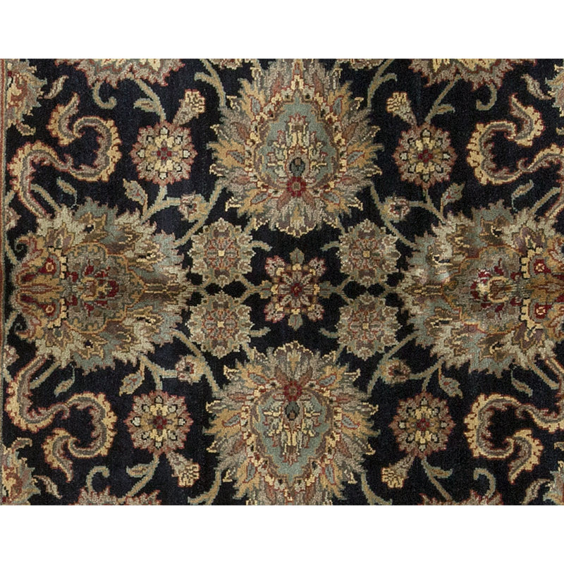 Tapis brun, beige et noir noué à la main de haute qualité