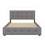 Grand lit plateforme tapissier avec deux tiroirs et un lit gigogne coulissant-818157780