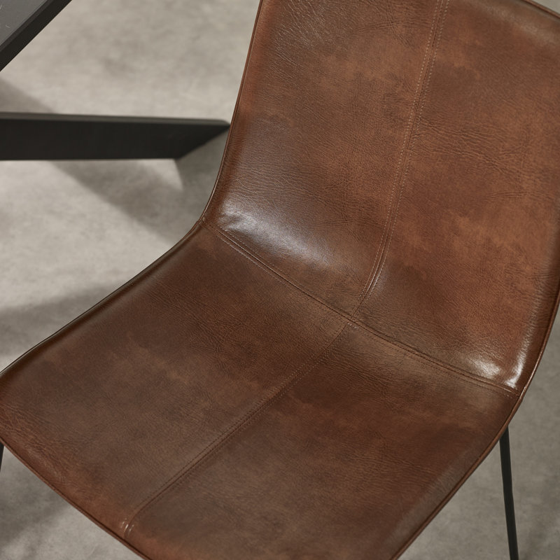 Anaysia 47cm H Upholstered Side Chair in Brown